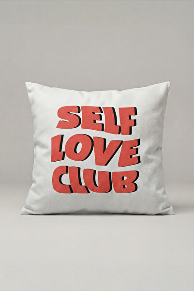 Generic Brand Κάλυμμα Μαξιλαριού Ριχτάρι με Γραφή Self Love Club 228 – Σχέδιο...