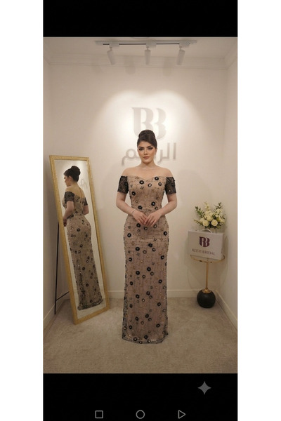 Reem bridal Flower of the Night Dress (or "Embroidered Tulle Evening Dress")