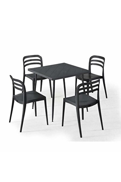 nar sokağı 80x80 Aspen Kare Masa Takımı Bahçe, Balkon ve Cafe Masa Takımı