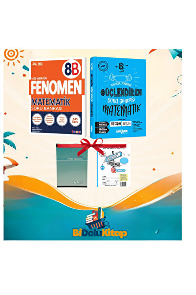 Fenomen Yayıncılık FENOMEN YAYINLARI MATEMATİK SORU BANKASI 8B + GÜÇLENDİREN ...