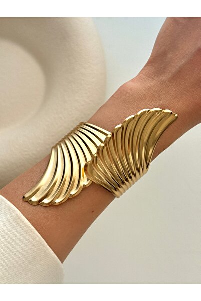 YOUES JEWELRY أصفاد نسائية من الفولاذ الذهبي