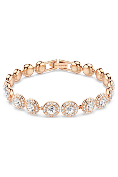 ElectraStore Brățară Tennis Spectaculoasă Gold-Rose Cu Cristale Zirconia