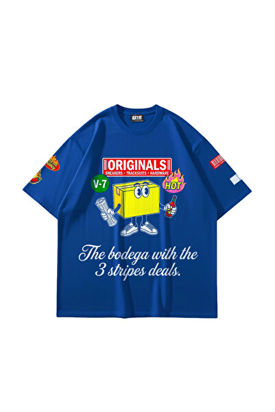 Sekizbiraltı Ny Originals Saks Blue Oversize Tshirt