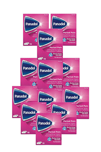 Panadol 12 قطعة من أقراص تخفيف آلام الدورة الشهرية 500/65 ملغ، 16 قرصًا