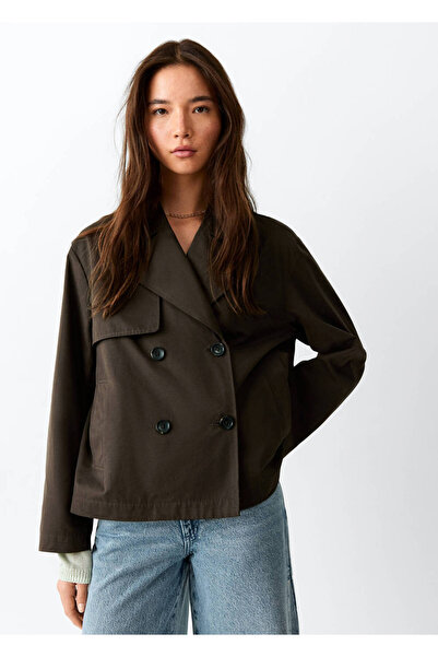 Mango Teen Double-breasted trench coat with lapels