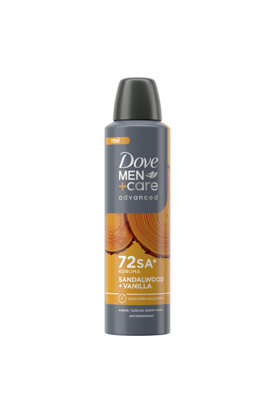 Dove Men+ Care Sandalwood & Vanilla Erkek Deodorant 150 Ml (7'li Paket)