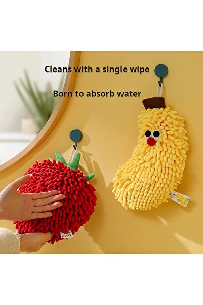 lumina shop Banana and strawberry shaped hand towels