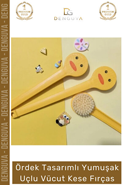 Denguva # Scrub Brush Duck Design Soft Tip Back Scrubber Exfoliating Effectiv...