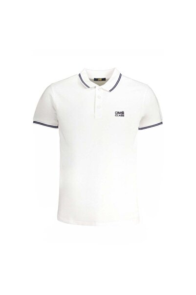 Cavalli Class Tricou Polo Bărbați Alb 100% Bumbac Premium, Mânecă Scurtă, Reg...