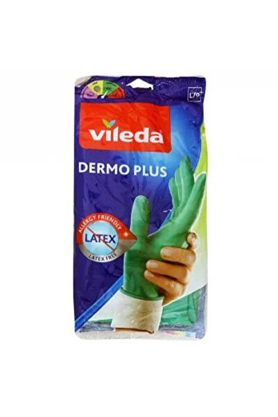 Vileda ΓΑΝΤΙΑ ΝΙΤΡΙΛΙΟΥ DERMO PLUS - (ΠΡΑΣΙΝΑ) (LARGE)
