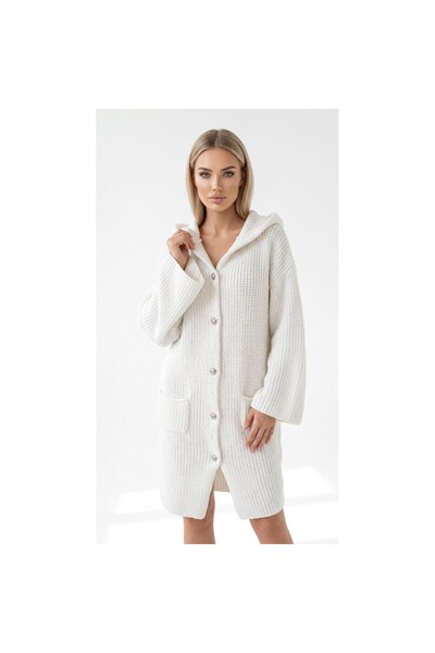 SUN Cardigan de vară lucrat manual din lână merinos fină