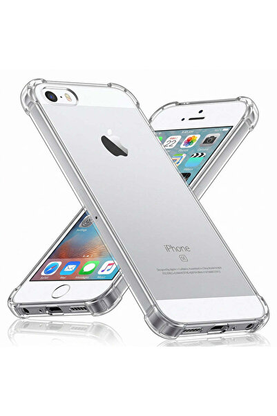 Techsuit Husă pentru iPhone 5/ 5s/ SE - Silicon transparent rezistent la șocu...