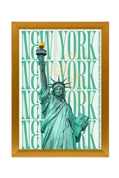 New York Özgürlük Heykeli Duvar Tablosu | Modern Şehir Dekoratif Tablo | New York Temalı Duvar Tablosu