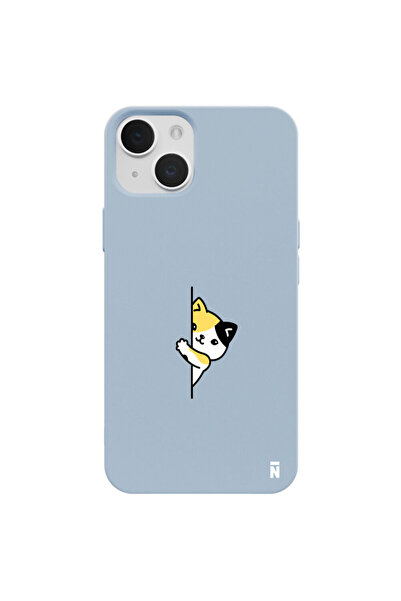 Casen iPhone 11 Mavi Lansman Renkli Silikon Cat Lover Kedi Tasarımlı Kamera K...