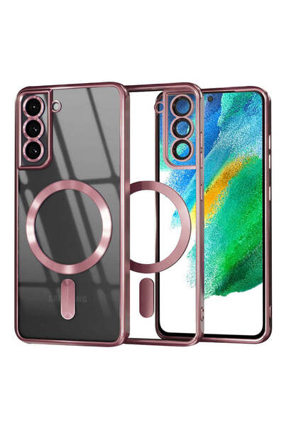 Techsuit Husă pentru Samsung Galaxy S21 FE 5G, Lux Crystal MagSafe, argintiu ...