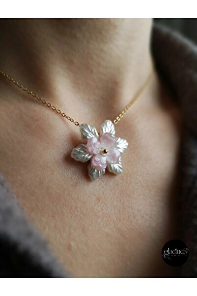 glactuca craft Fairytale Flower Steel Necklace Y2K Handmade
