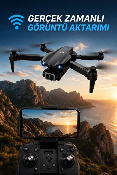 WUNİT C5 Tutacaklı Kumanda Drone HD Kamera Çift Batarya Aktif Tüm Özellikler WİFİ