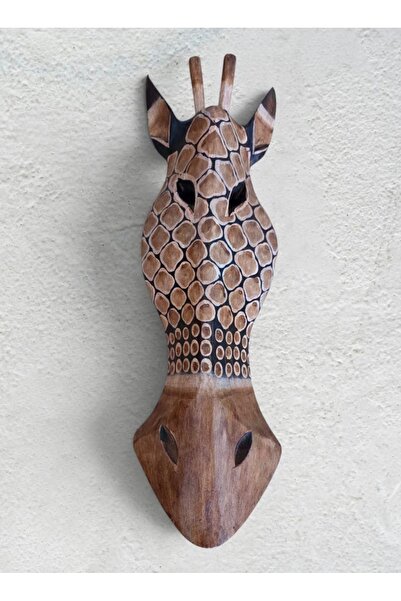 BE&AY AHŞAP ZEBRA KAFASI MASKE , DUVAR OBJESİ - 50 cm