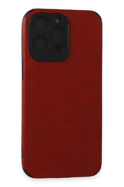 New Face Aconcept iPhone 15 Pro Max Case Loop Leather Silicone (223325) - Red