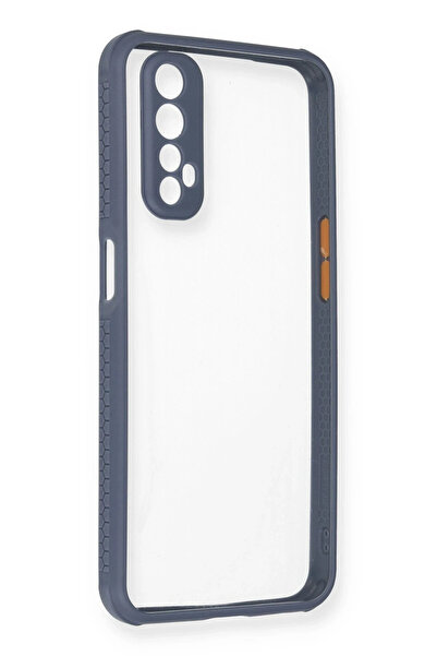 New Face ACONCEPT Realme 7 Kılıf Miami Şeffaf Silikon (13340) - Gri