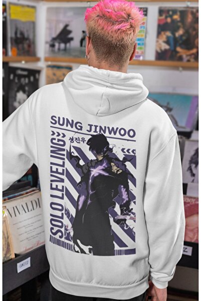 SEVBANO Solo Leveling Sung Jin Woo unisex majica sa kapuljačom od četkastog p...