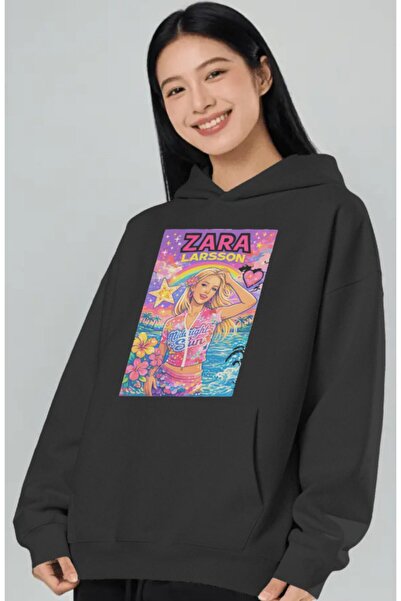 SEVBANO Zarıa Larsson Singer Front Printed Unisex Oversize Premium Hoodie