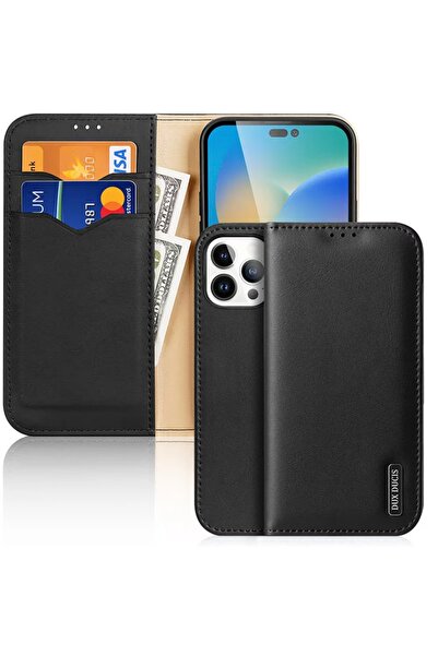 Dux Ducis Husă flip cover pentru iPhone 14 Pro Max, neagră