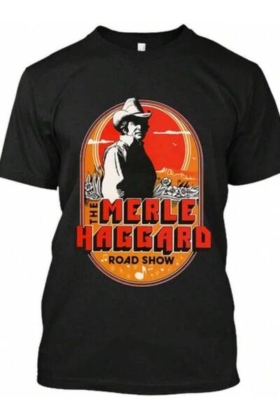 799 تي شيرت NWT The Merle Haggard Road Show للمغني الكانديدي والكاتب الموسيقي...