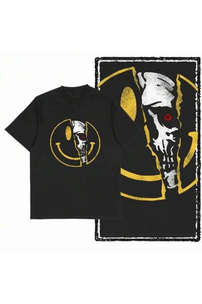 01THEONE G25 Cool Vintage Cotton Distressed Creative Printed Graphic T-Shirt | Streetwear Big Size O-Neck Men's Tee Tshirt T Shirt