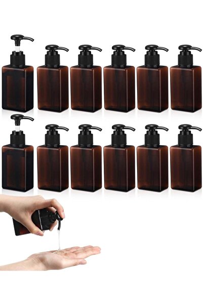 Arabest 12-Pack Travel Bottles,3.4 oz Small Dispenser Bottles,Square Plastic ...