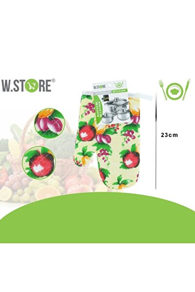 Re Heat-insulating kitchen glove, length 23 cm, lined fabric, anti-burn glove...