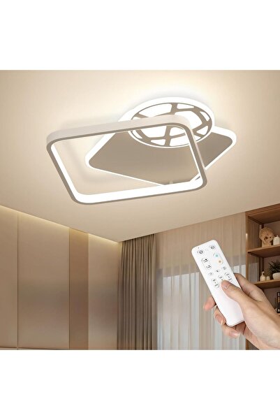 Dotail Plafonieră LED, telecomandă, 3000K–6500K, 50W, 5000 lm, 43 x 39 x 6.5 cm