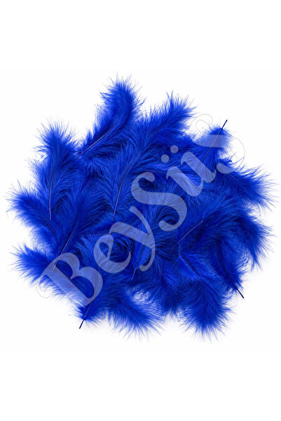 BeySüS Ornamental Bird Feather Blue 100 Pieces