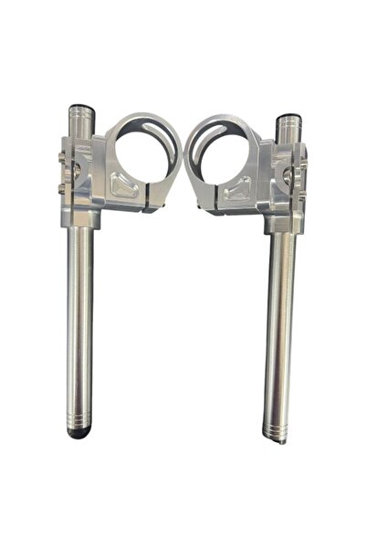 EVO MOTORS Semighidon stanga dreapta argintiu Clip-On 50mm Universal 22mm Hon...