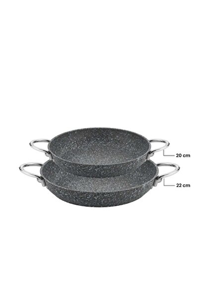 Altabi Granite Pan Set 20 - 22 cm with Induction Base