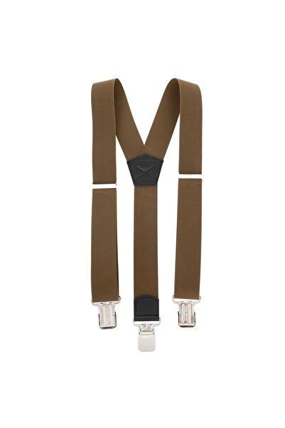 TOPGAL Bretele late și rezistente de 4 cm, netede, taupe