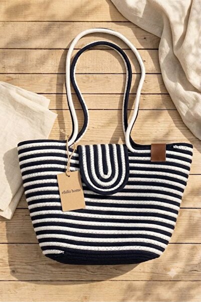 Efuliz Home Straw Beach Bag Handmade Bohemian Summer Shoulder Bag for Women