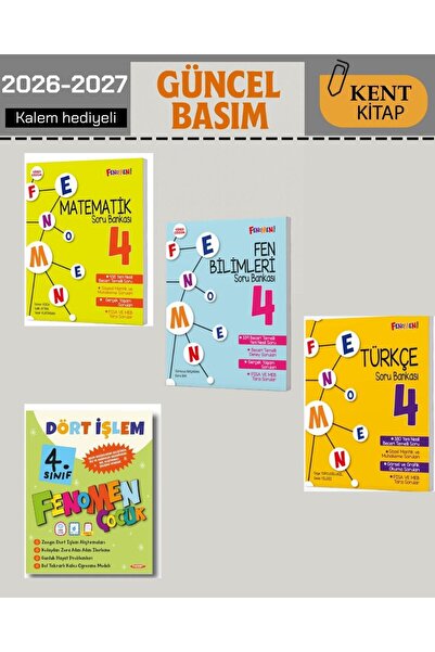 Fenomen Yayıncılık Fenomen Çocuk 4.Sınıf Türkçe - Matematik - Fen Bil. - Dört...