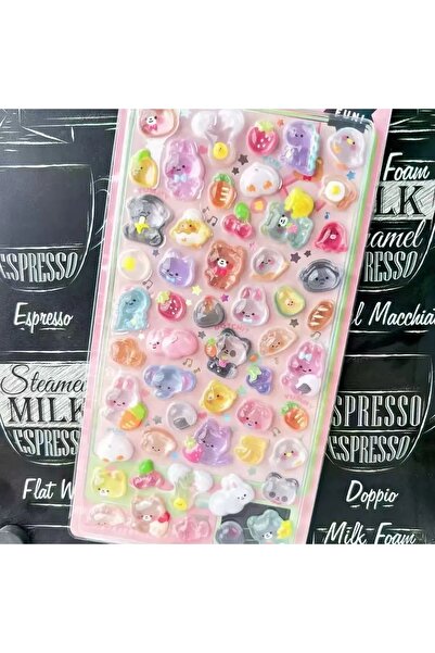 Choice6 A Cartoon /3D Relief Drop Stickers Cute Animals Candy Ghost Scrapbook...