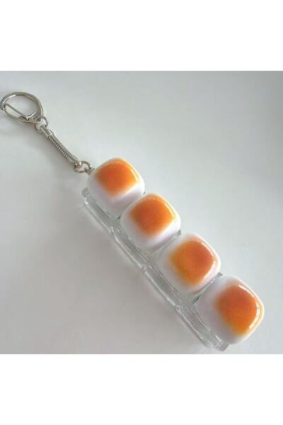 Choice3 Bandai With light A4 Bread Keycap Stress Relief shine Clicker Keychai...