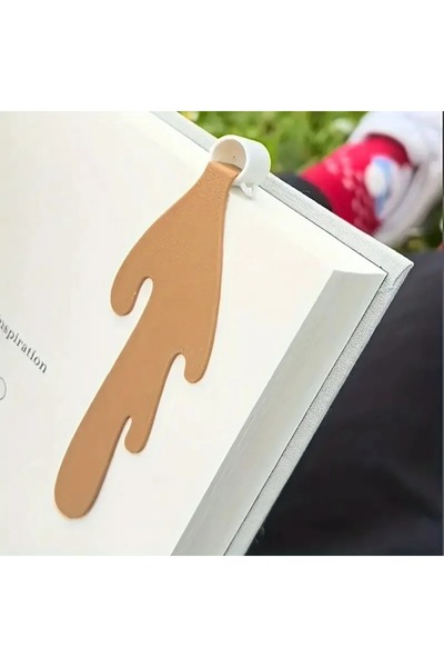Choice khaki Creative Coffee Cup Bookmark, PU Leather Fun Reading Gift for Bo...