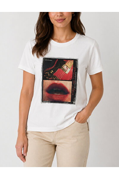Evendi T-Shirt - Λευκό - Χαλαρή εφαρμογή