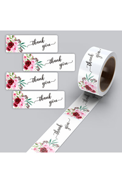 Choice A 120pcs/Roll Rectangular Thank You Stickers Gift Sealing Stickers For...