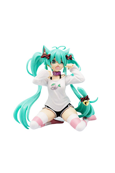 Choice10 Bandai 1pcs-opp Anim Hatsune Miku Sitting Posture Figure Cat Ear Hat...