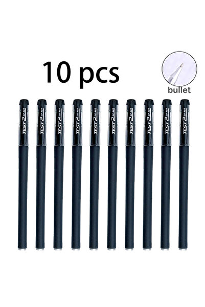 Choice 10 pcs black Gel Pens,10 Pcs 0.5mm Black Ink Pens Fine Point Smooth Wr...