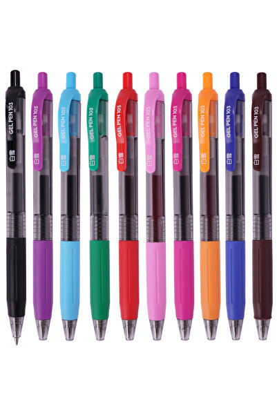 Choice 10 Colors Multi-Color 0.5mm Retractable Gel Pens Set for Art Marking O...