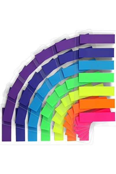 Choice 7packs YG7PT 7 Packs (140 Sheets Per Pack, ) Rainbow Color Thin Index ...