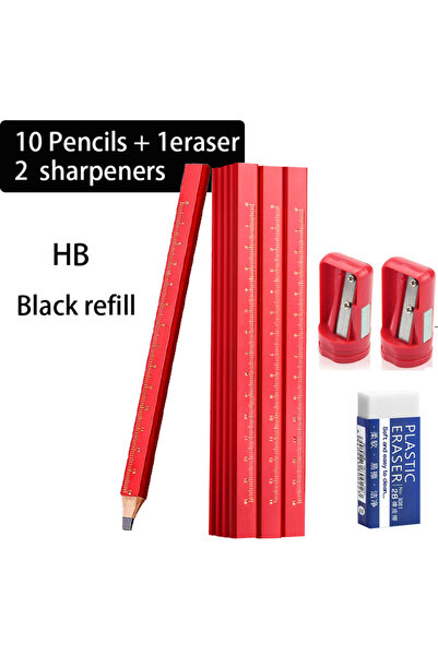 Choice5 10 أقلام رصاص خشبية احترافية من JOMPENS طراز P-2Sharper-1، مضادة للان...