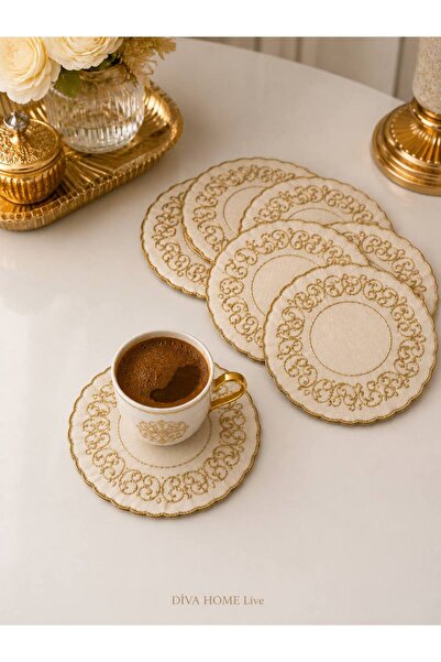 Diva Home Party Napkins - Gold-colored