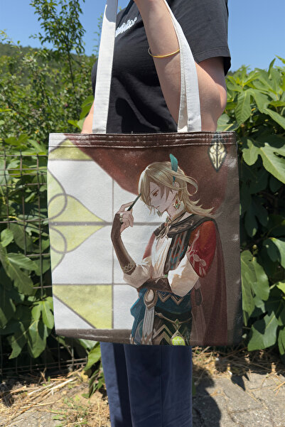 ZipZap Kaveh Genshin Impact V5 Double-Sided Canvas Print Tote Bag Anime Bag